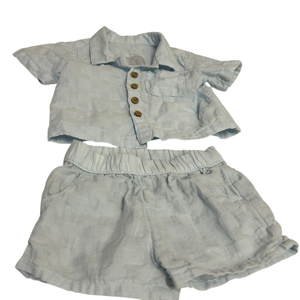 Cloud Island light blue sz 3-6 months 2 piece short set